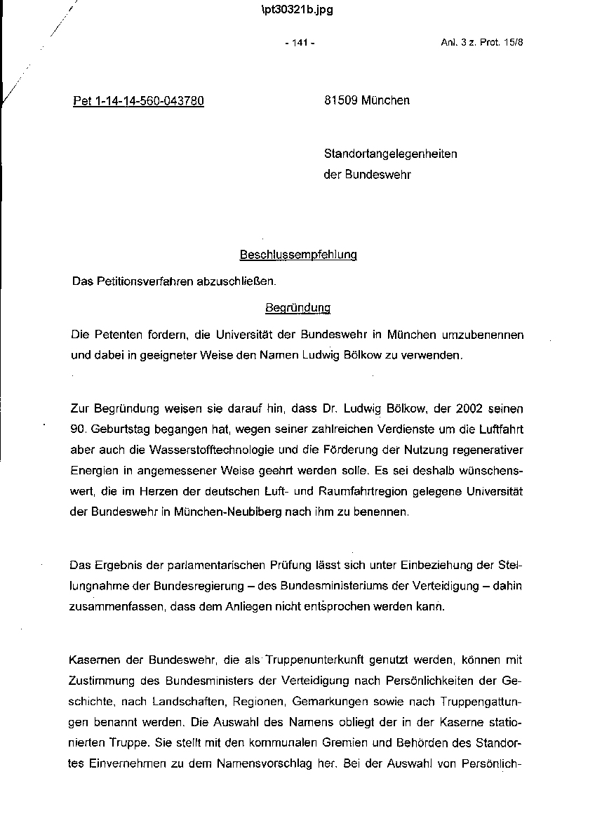 Ludwig-Blkow-Uni   Beendigung des Petitionsverfahrens  pt30321b.jpg